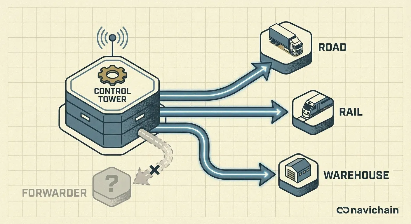 A bar chart comparing cost savings vs admin costs when BCOs insource logistics.