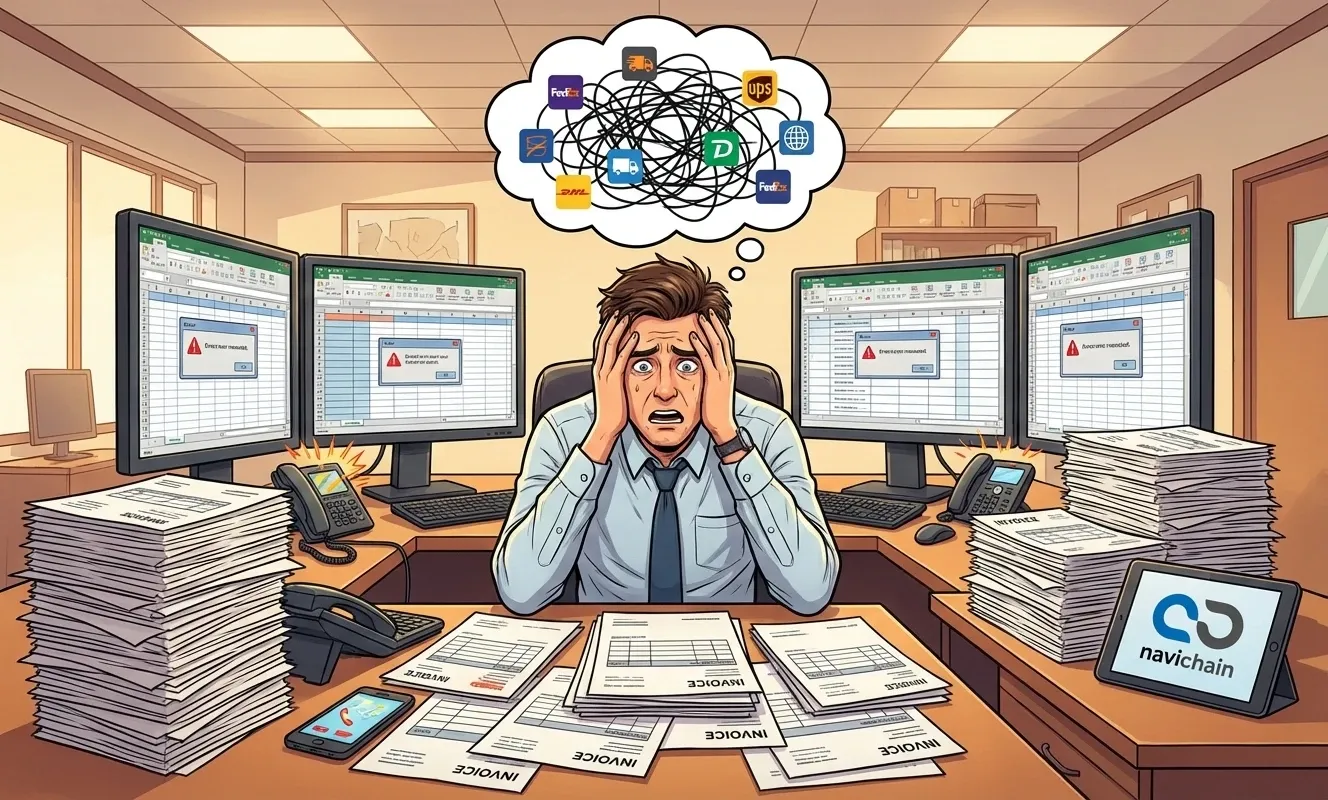 Overwhelmed logistics staff struggle with fragmented systems, highlighting the need for a unified approach.