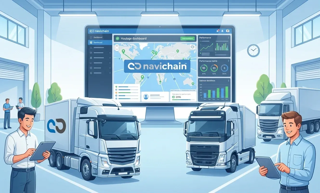 Skärmdump av Navichains användargränssnitt, visar enkelheten i plattformen.