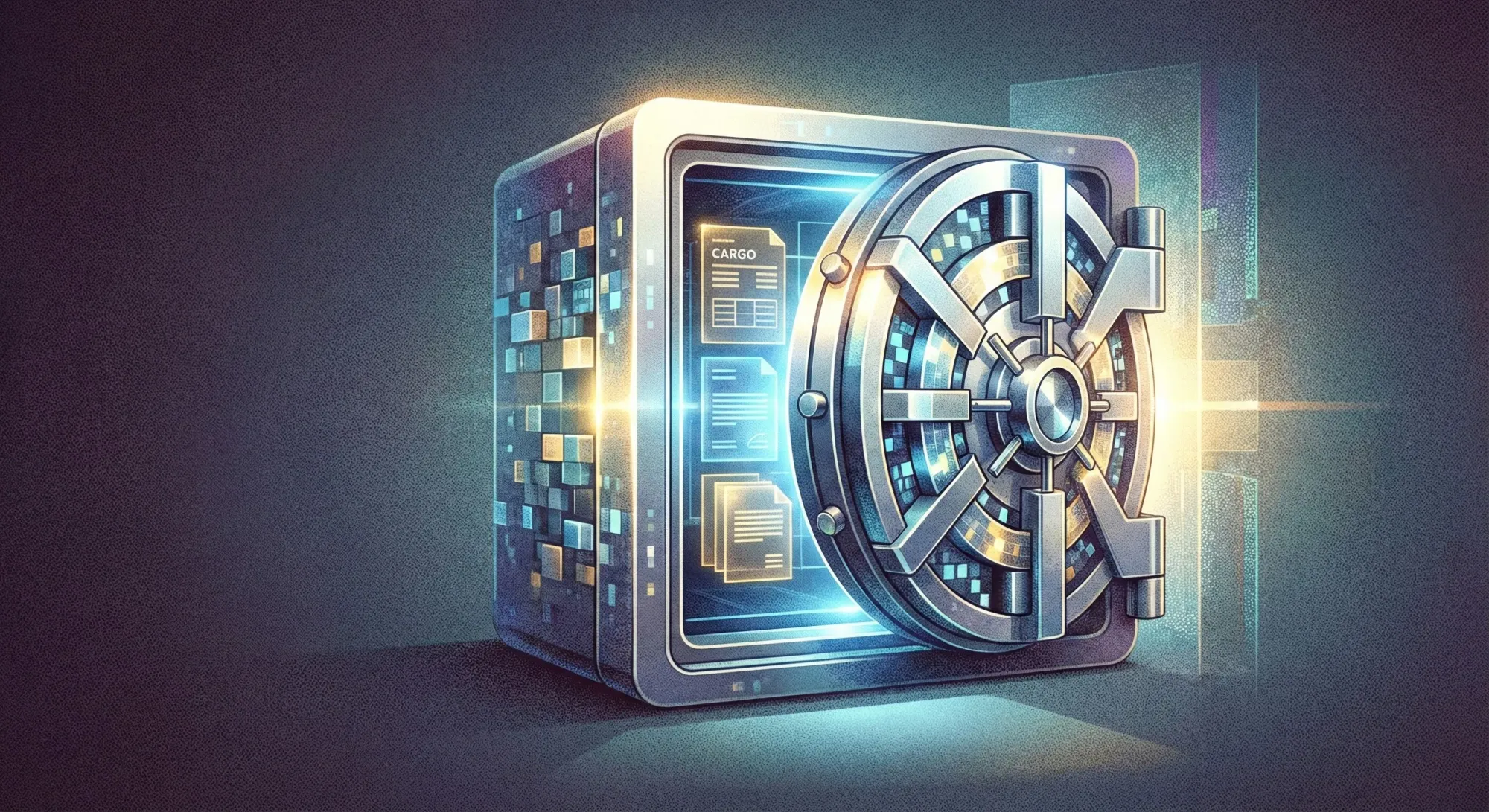 Secure data network symbolizing trust in haulage operations.