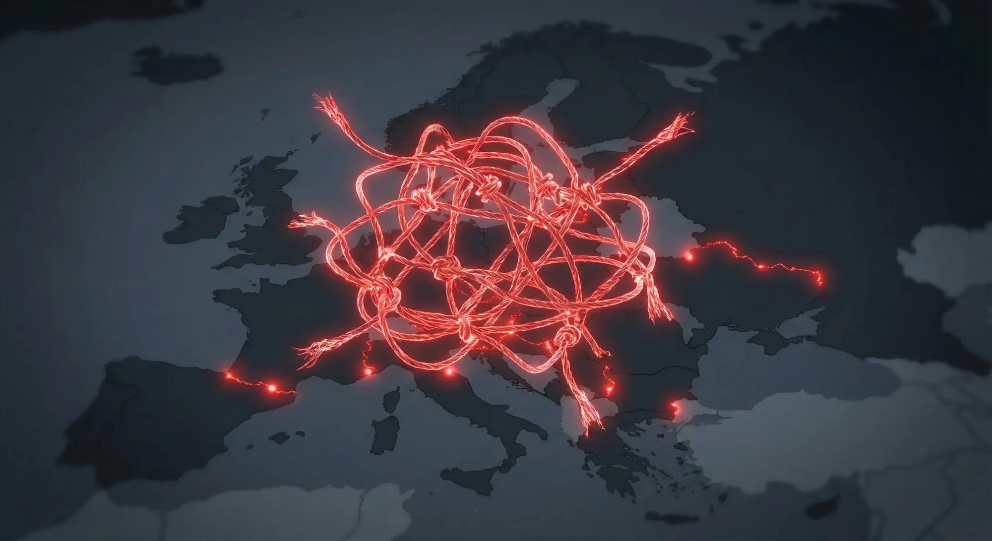 Visualization of the complex logistical challenge of Schengen rules.