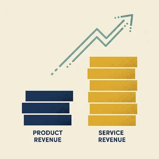 Growth of Service Revenue in Servitized Businesses