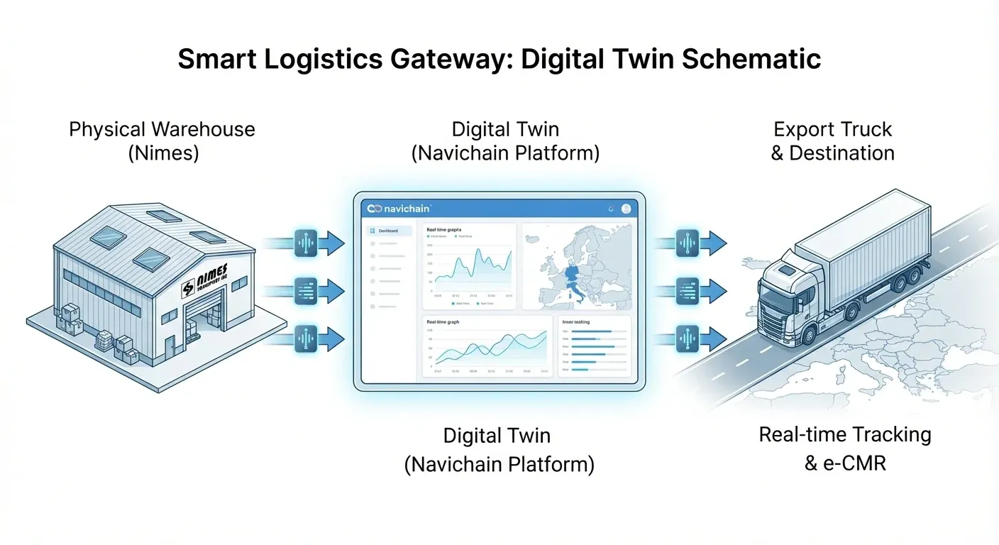 A flow diagram illustrating the 'Digital Twin' concept.