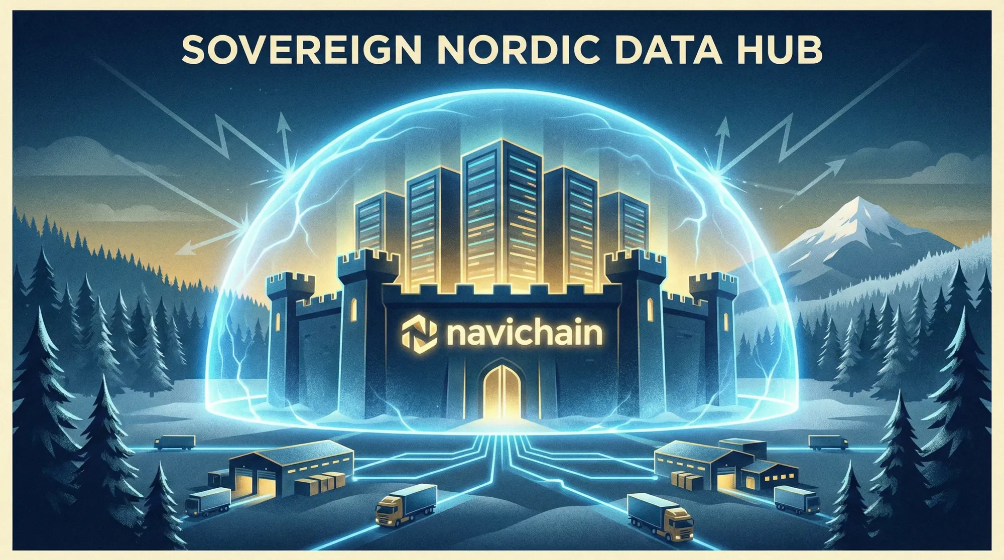Navichain logotyp som symboliserar innovativa lösningar för åkeribranschens utmaningar.
