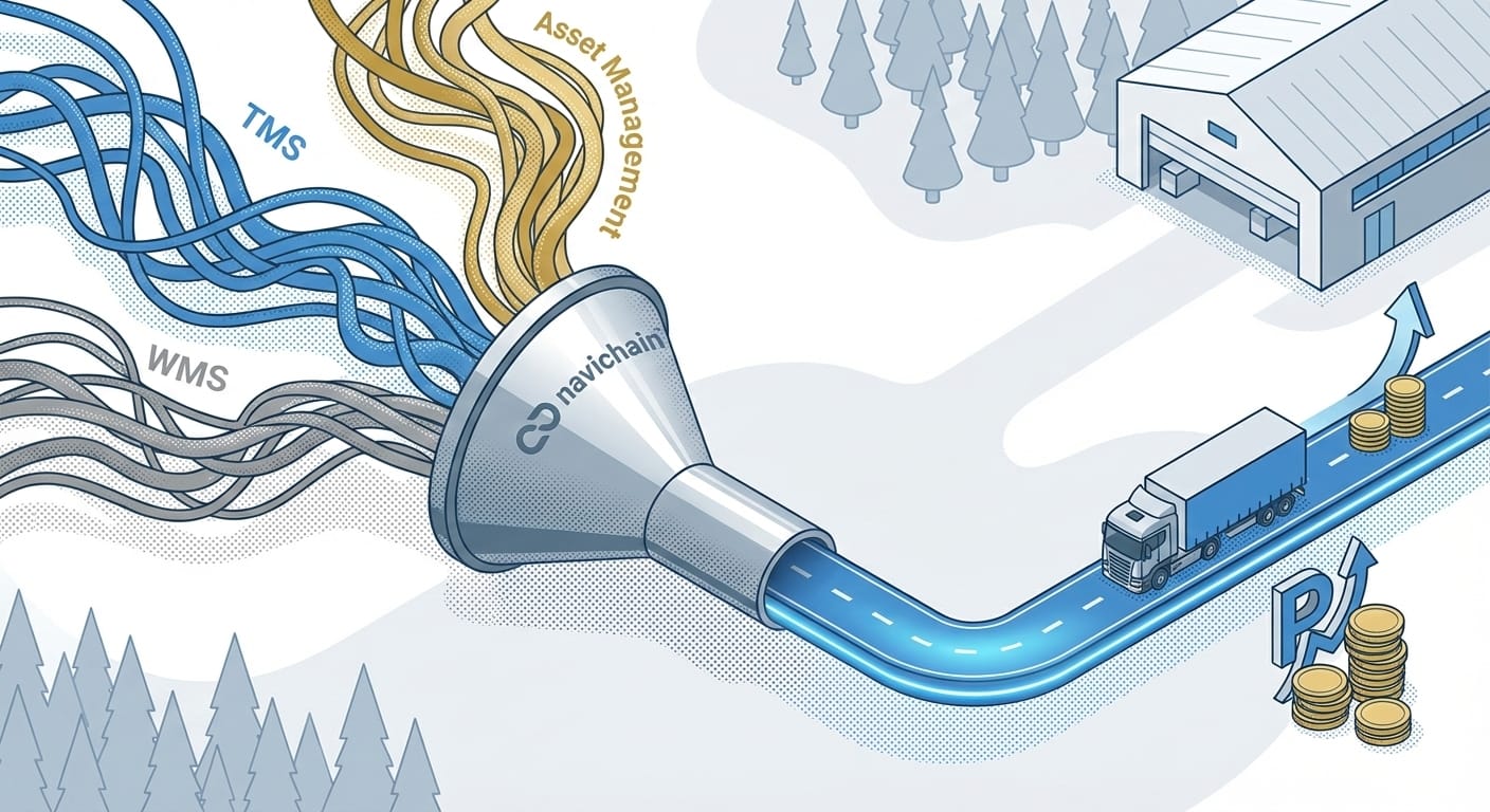 Navichain logo representing expertise in unified logistics data solutions.