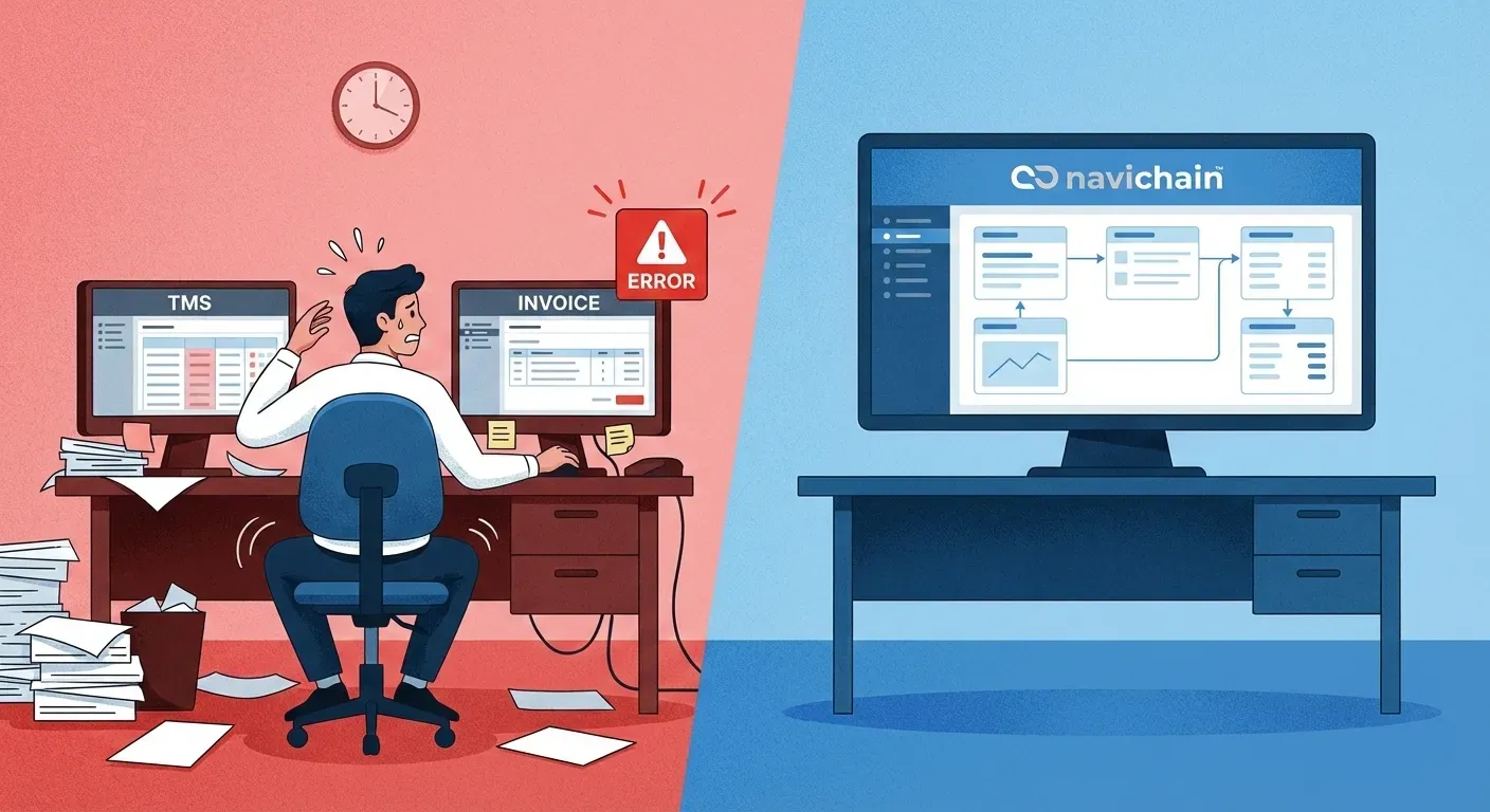 En frustrerad man med flera skärmar representerar problem med fragmenterade system.