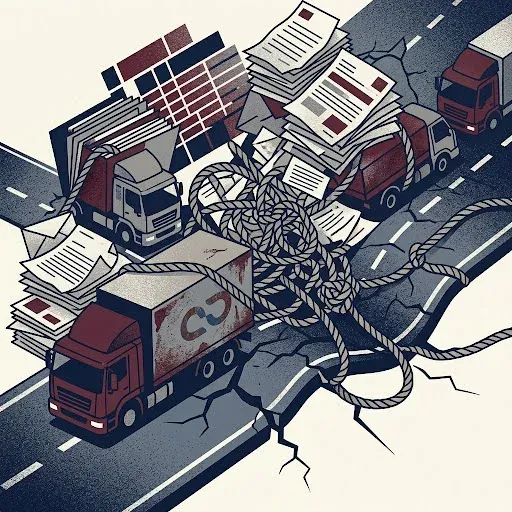 Conceptual illustration of manual data entry friction