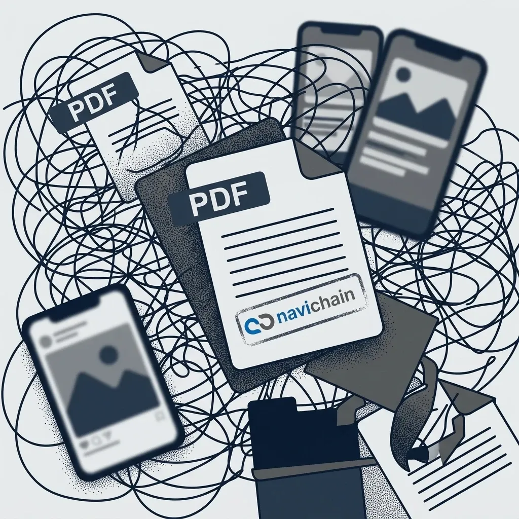 Abstract visualization of manual data entry friction and unstructured bookings.