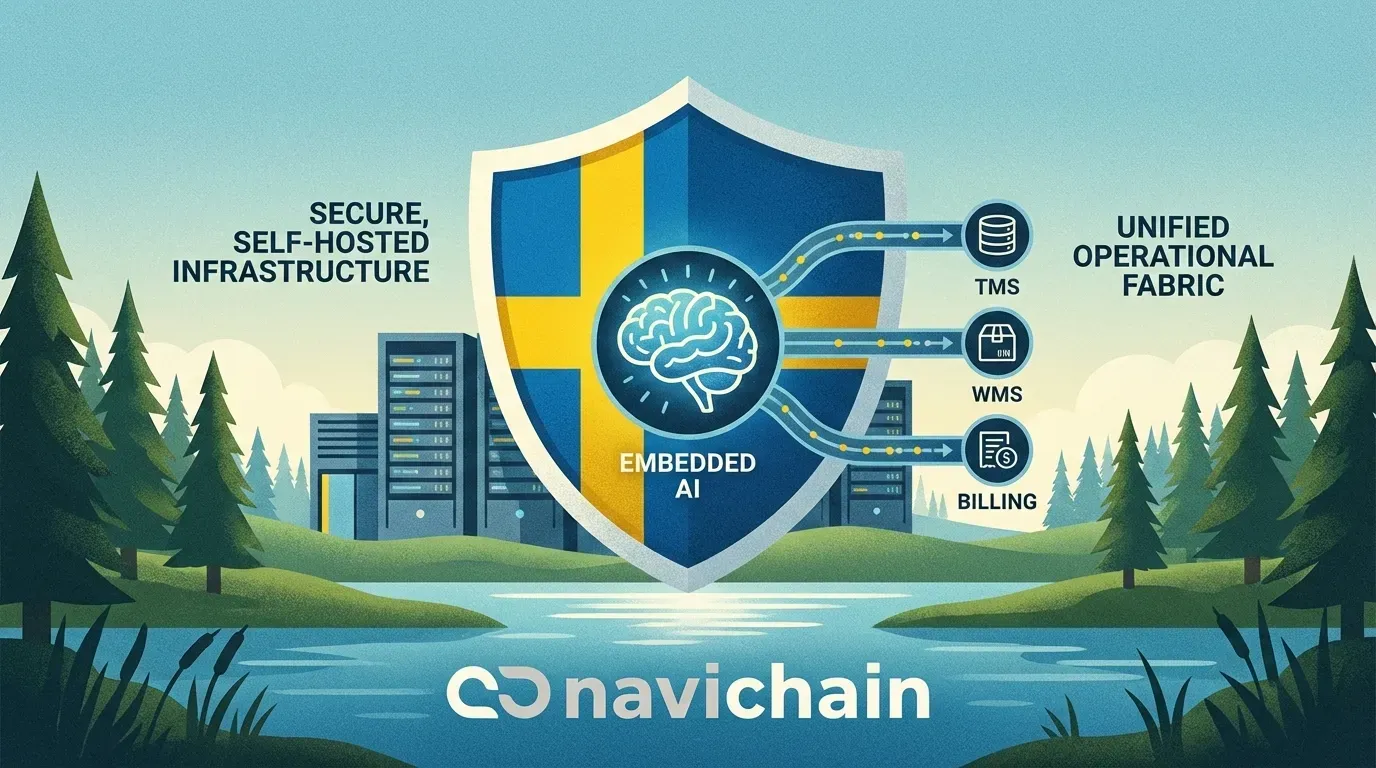 Navichain logo demonstrating secure and compliant unified logistic and transport platform.