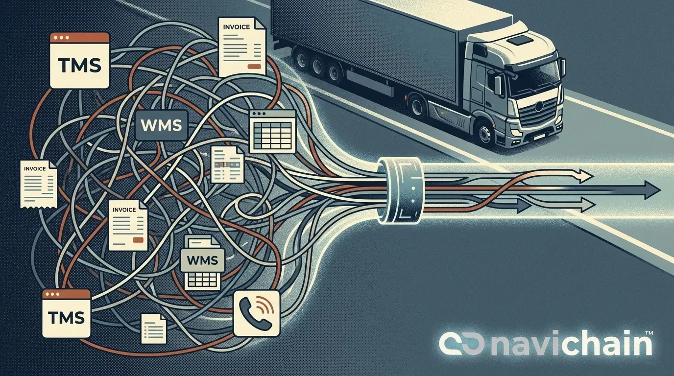 Lastbil på väg symboliserar transport och effektiv fakturering i logistik.