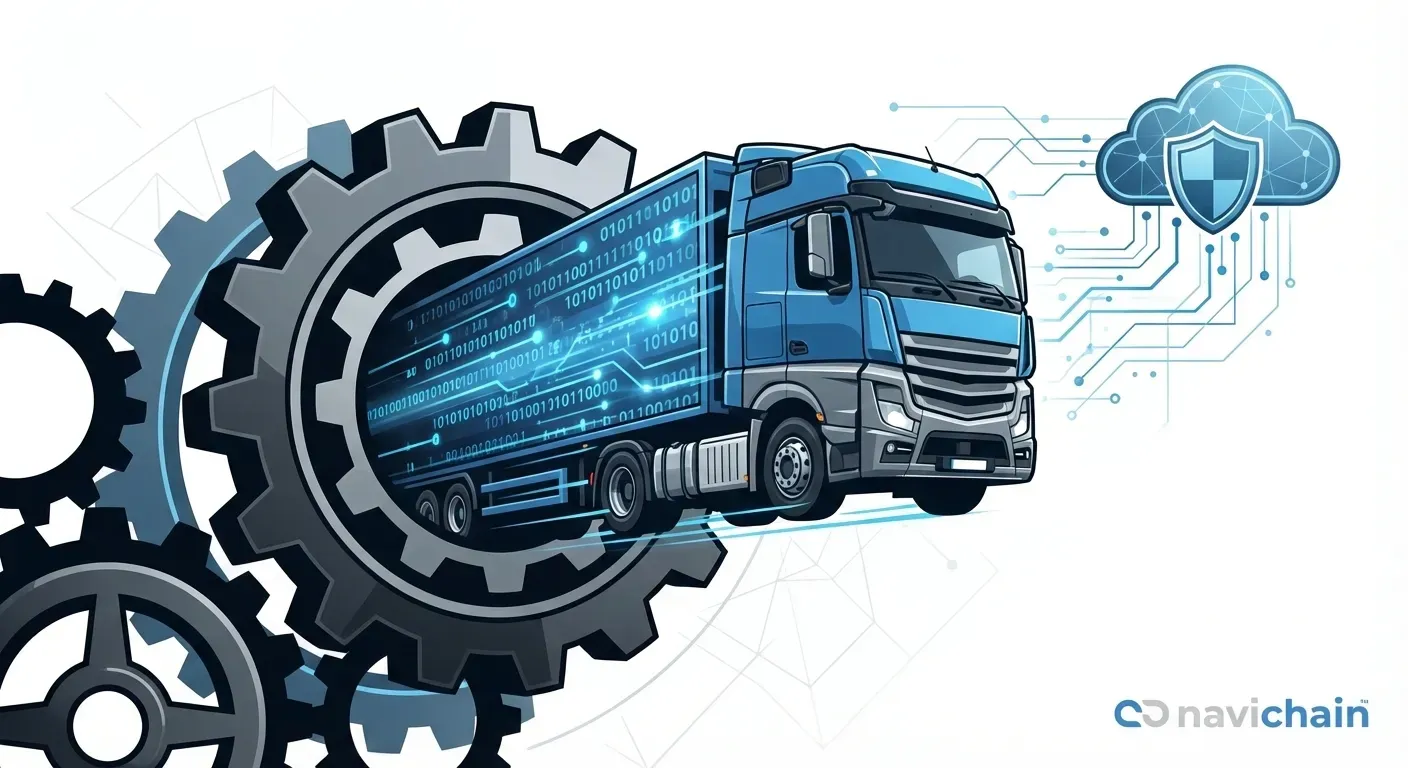 Truck driving into the sunset, symbolising move from subcontracting to direct relationships.