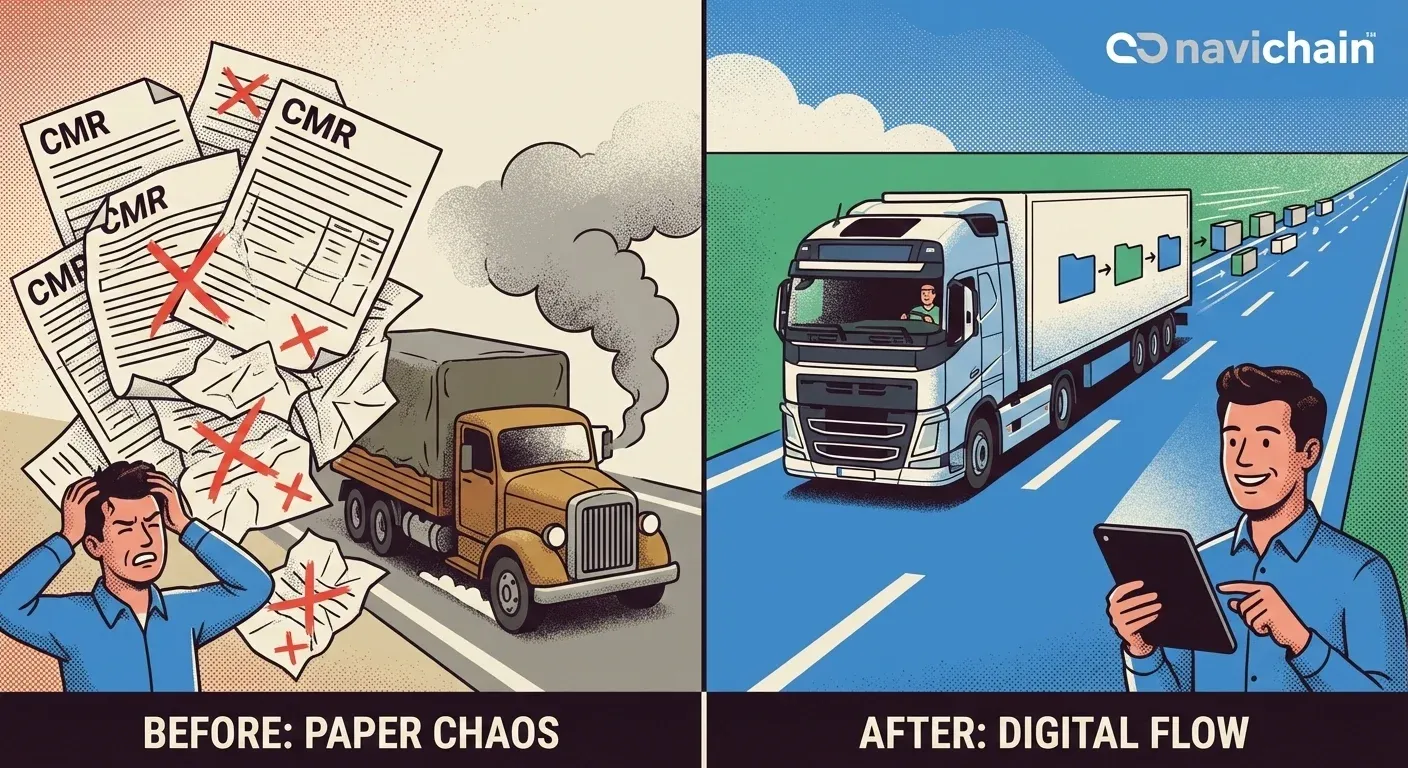Skärmdump av Navichains plattformsgränssnitt