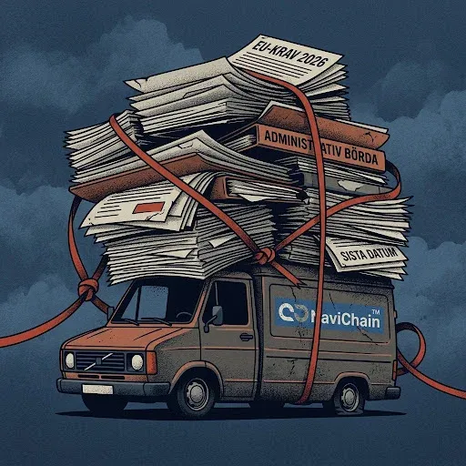 Old Delivery Van Crushed by Red Tape