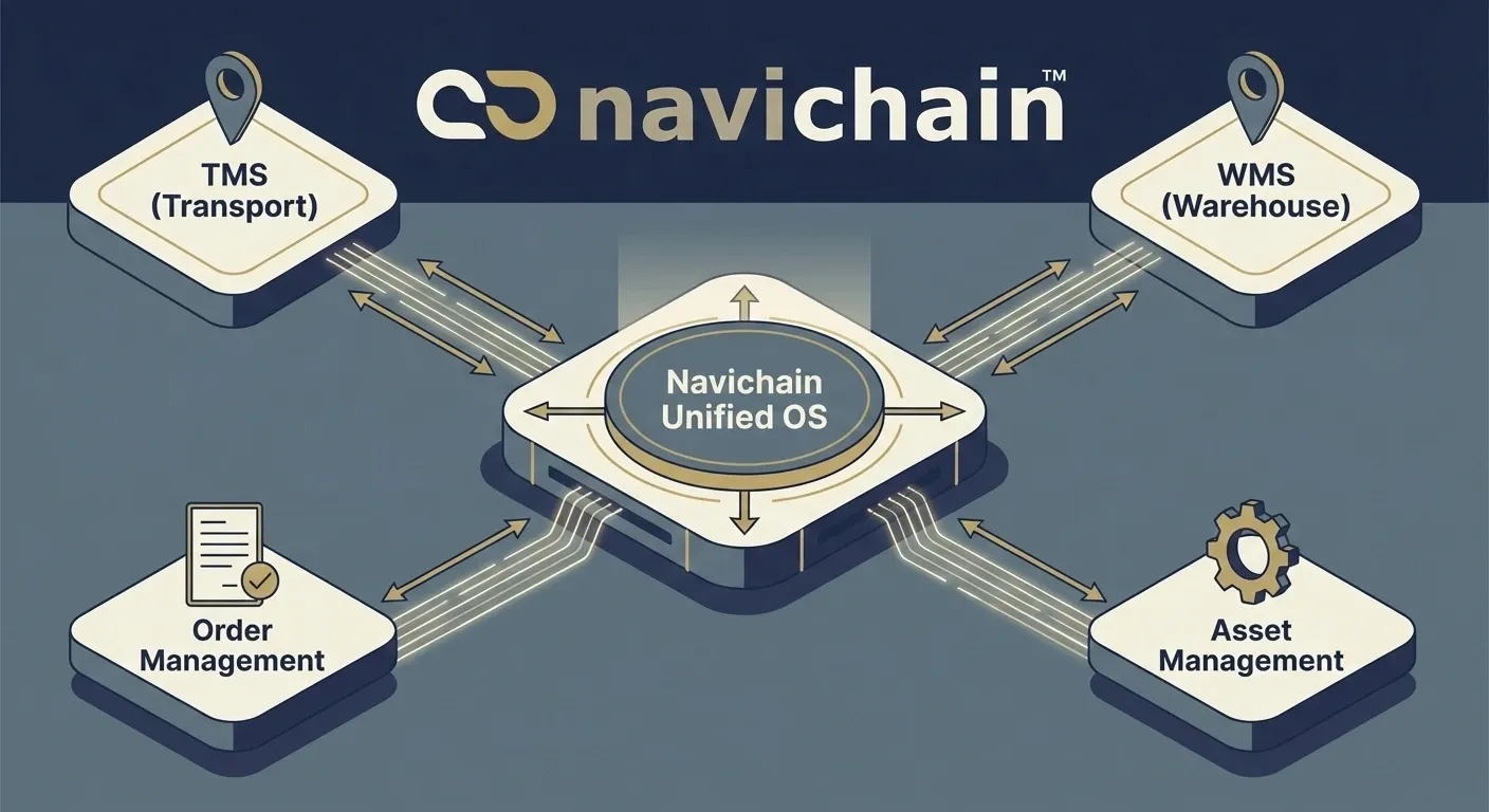 Diagram showing the transition from haulage to data-centric 4PL model, emphasizing data sovereignty.