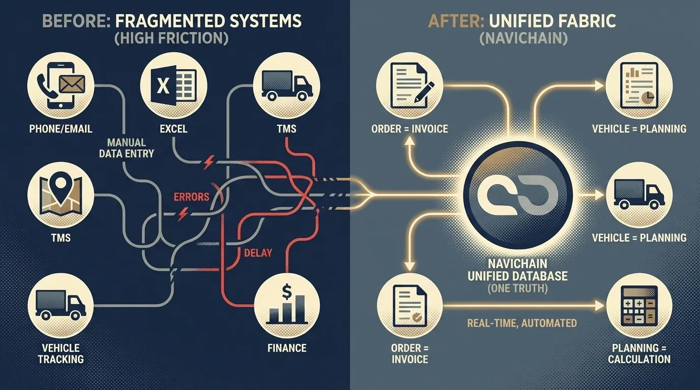 Navichain system architecture: Streamlined transport operations for improved, data-driven decision-making.
