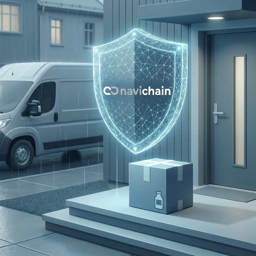 Förare skannar ID för åldersverifiering. Säker och laglig leverans av varor.