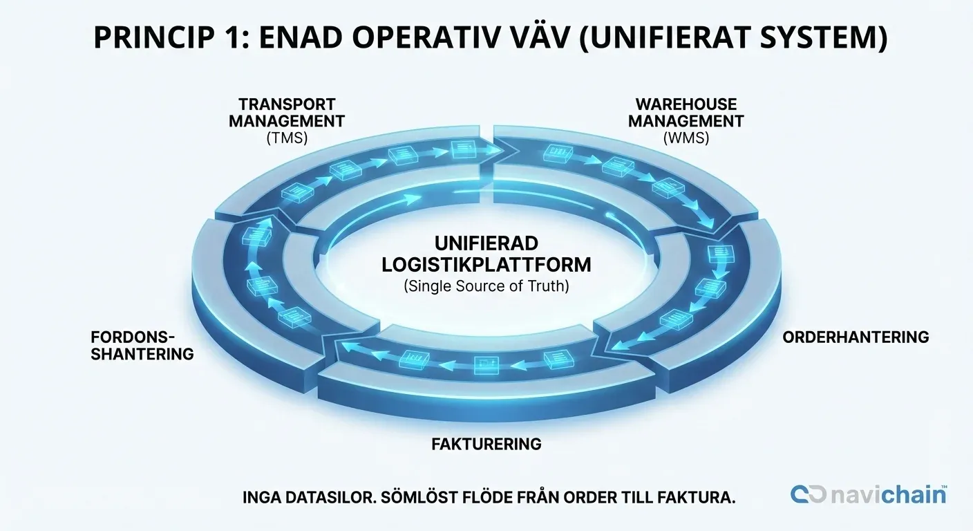 Lorries at sunrise symbolising digital transformation in logistics.