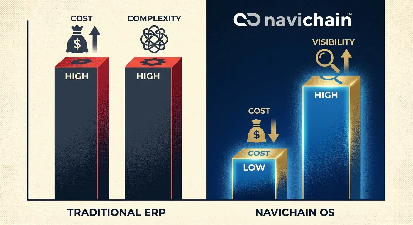 Chart comparing logistics options for SMEs and trends that show a need for agility.