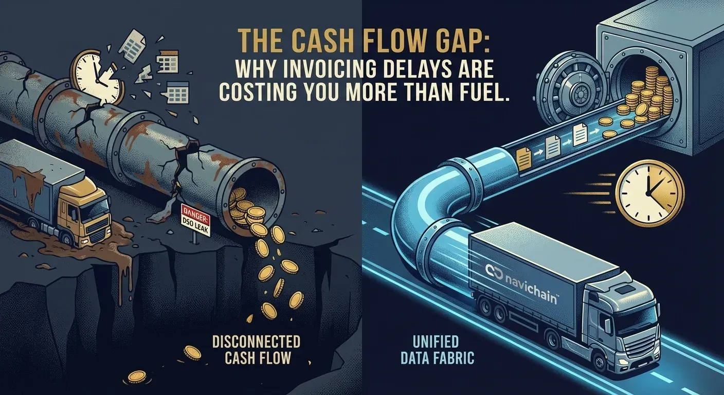 European haulage trucks struggling with cashflow. A unified platform shows a solution.