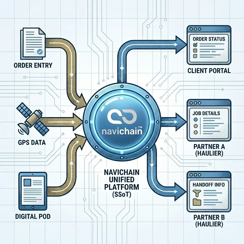 A unified logistics platform as the 'digital ground' for successful haulage collaboration.