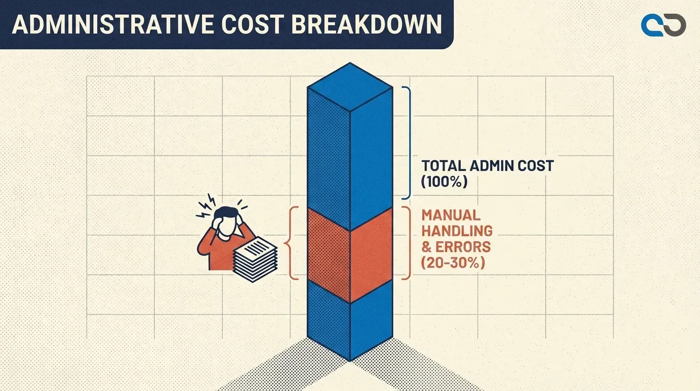 Integrationsspaghetti: Komplexa datakopplingar i logistik illustrerar brist på integrering.