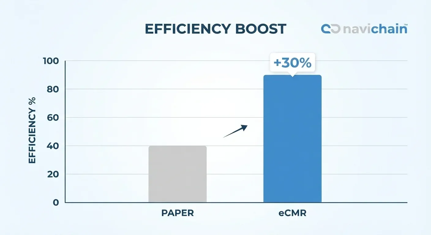Bar chart: manual vs unified systems efficiency, data points illustrate integration benefits.