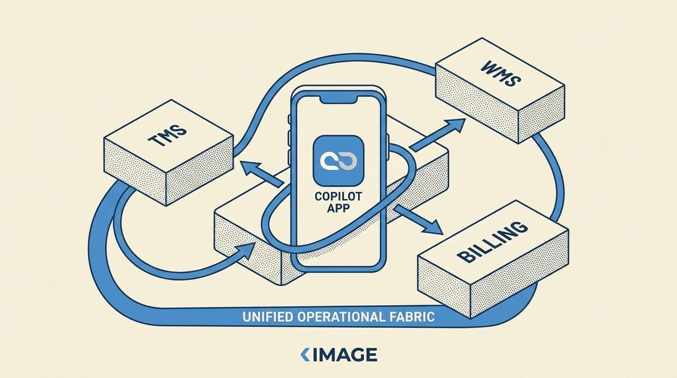 Happy driver using a TMS app on their phone, representing improved workflow.