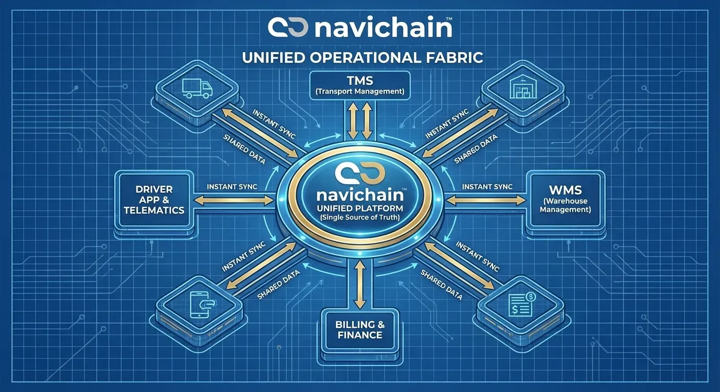 Unified logistics platform: integrated TMS, WMS, billing and order management for enhanced control.