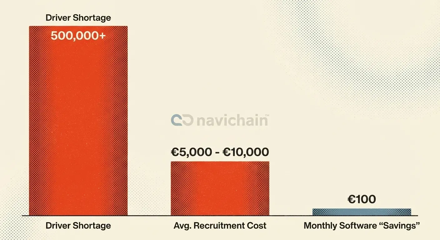 Fragmented systems force drivers to manually connect logistics software, causing frustration.