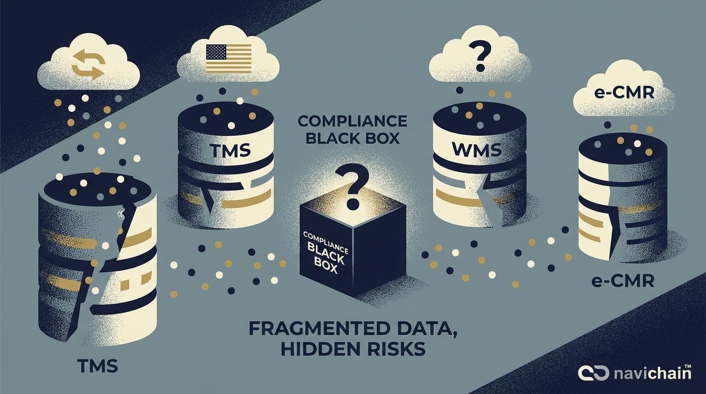 Physical CMR note versus e-CMR on a tablet, showing security vs risky digital adoption.
