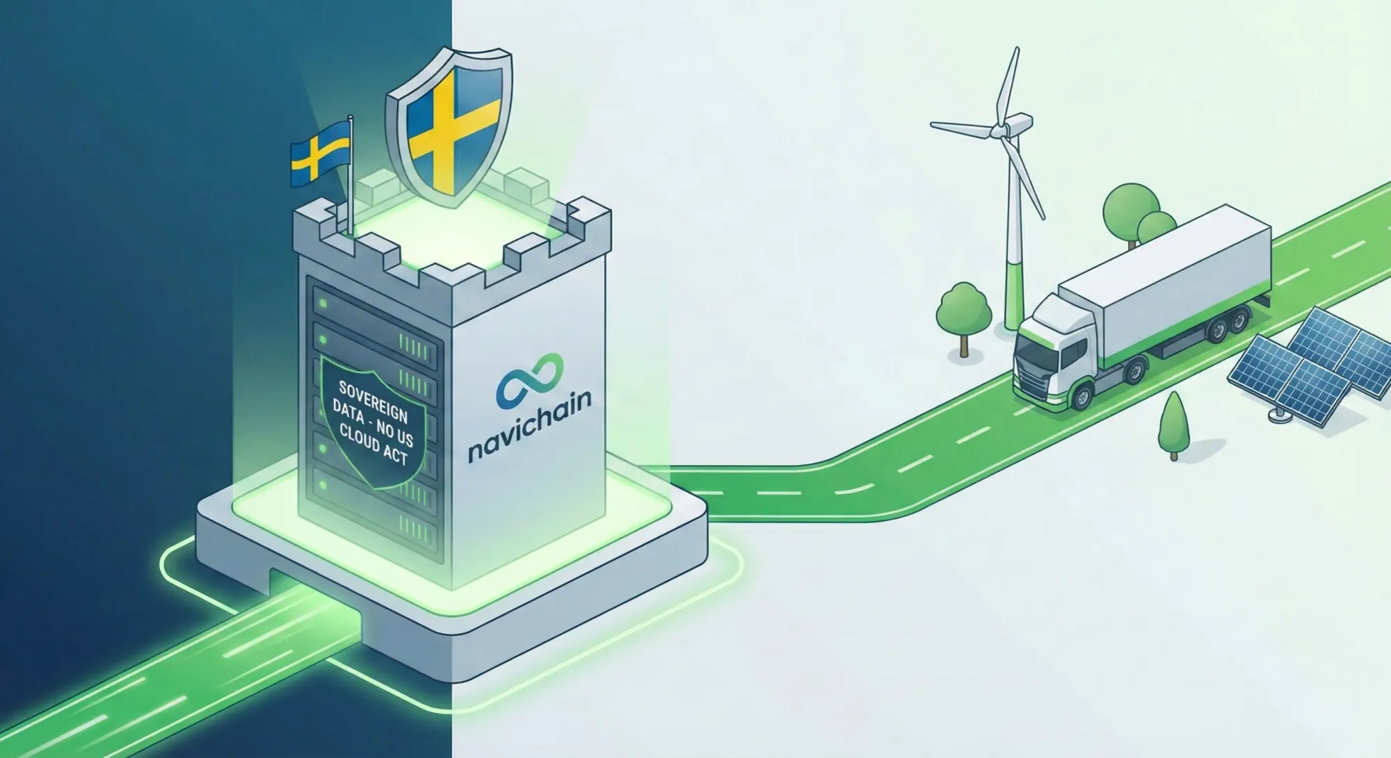 Diagram som visar minskade kostnader och utsläpp genom dataanalys.