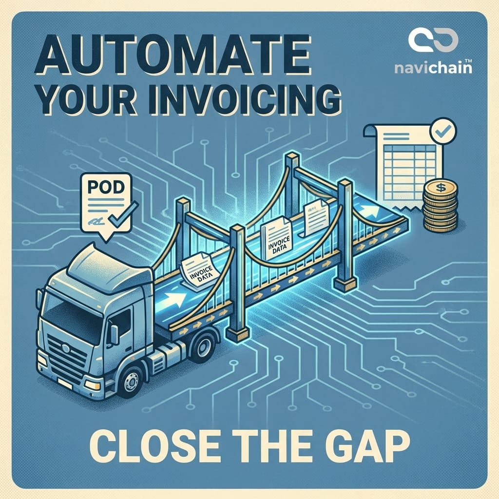 Lorries silhouetted against a setting sun representing hidden financial problems in logistics.