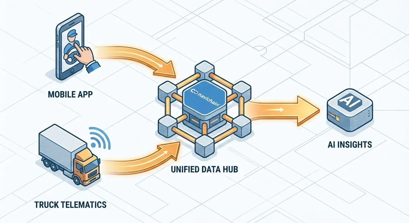 US CLOUD Act äventyrar datasuveräniteten för EU-logistikföretag. Behov av suverän lösning visas schematiskt.