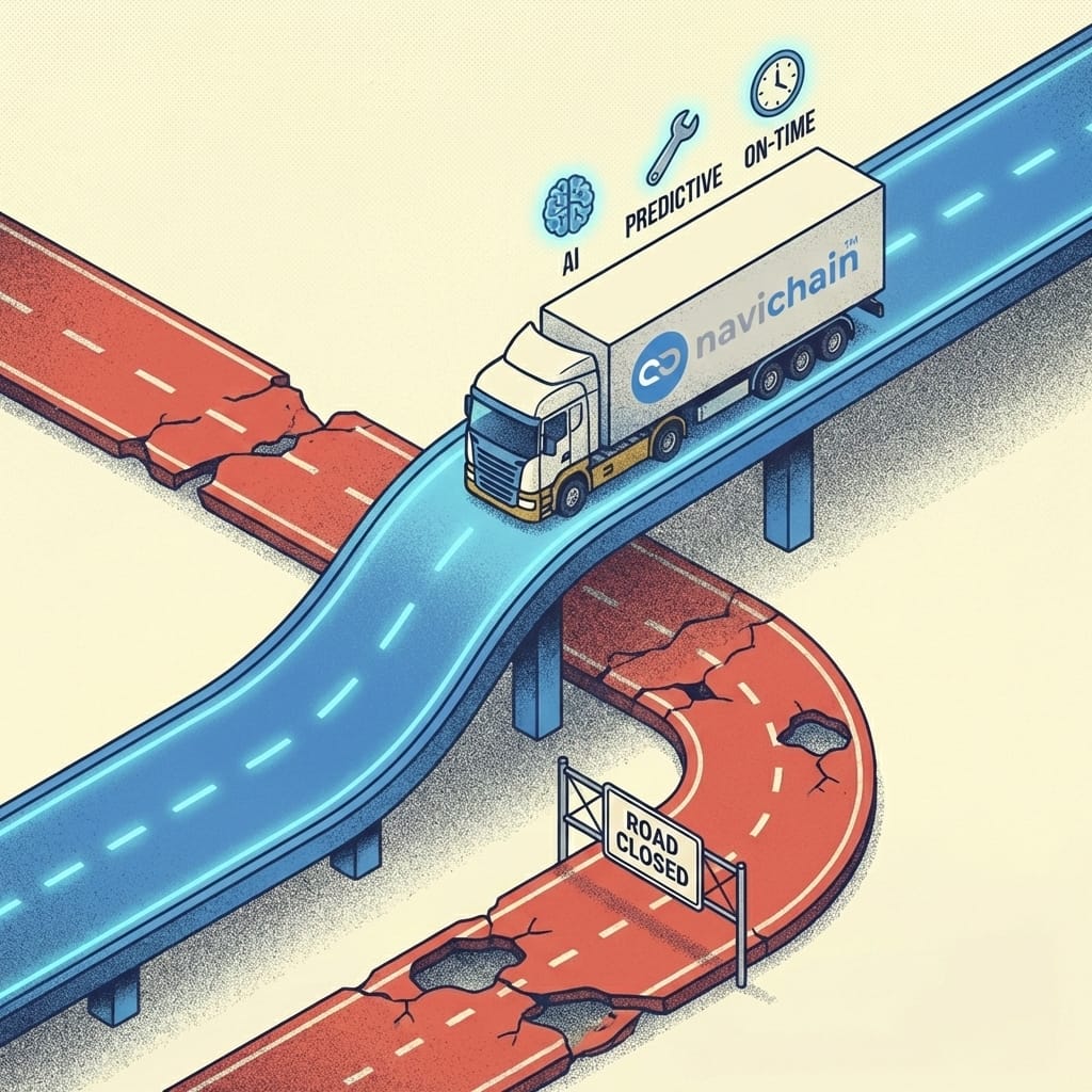 Diagram som illustrerar isolerade system (TMS, WMS, fakturering) som leder till ineffektivitet och ökade administrativa kostnader.
