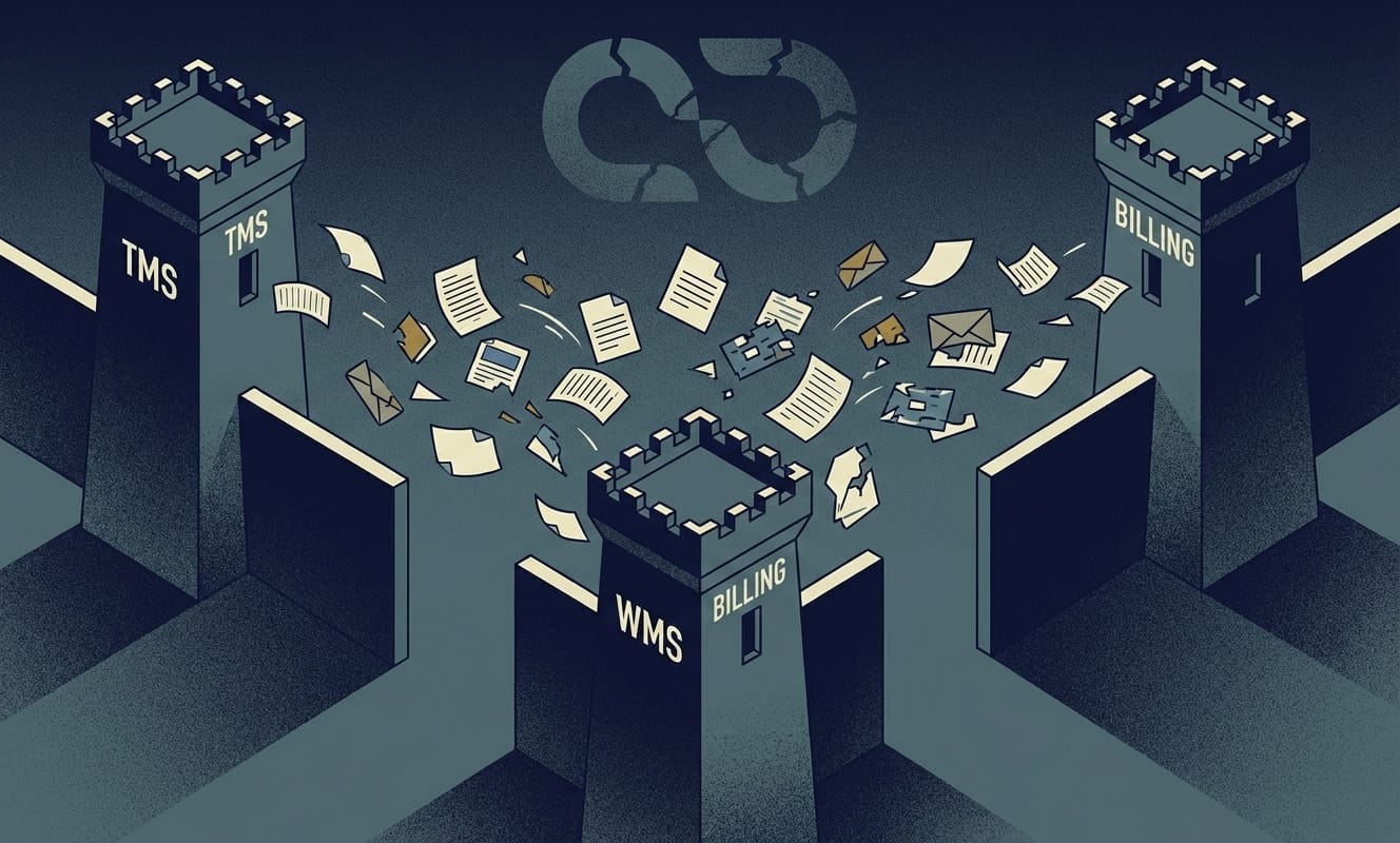 Fragmenterad informationsflöde hindrar effektivitet och lönsamhet i åkeriverksamheten.