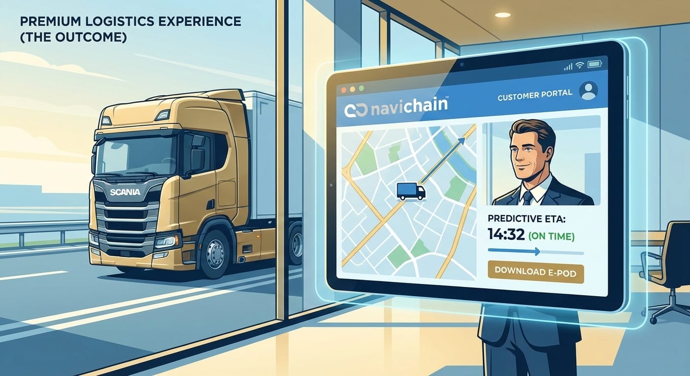 Bar chart: Unified data benefits - visibility, self-service, AI driving efficiency.