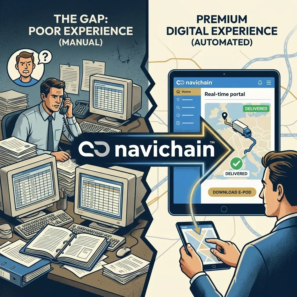 Navichain platform logo and branding elements.
