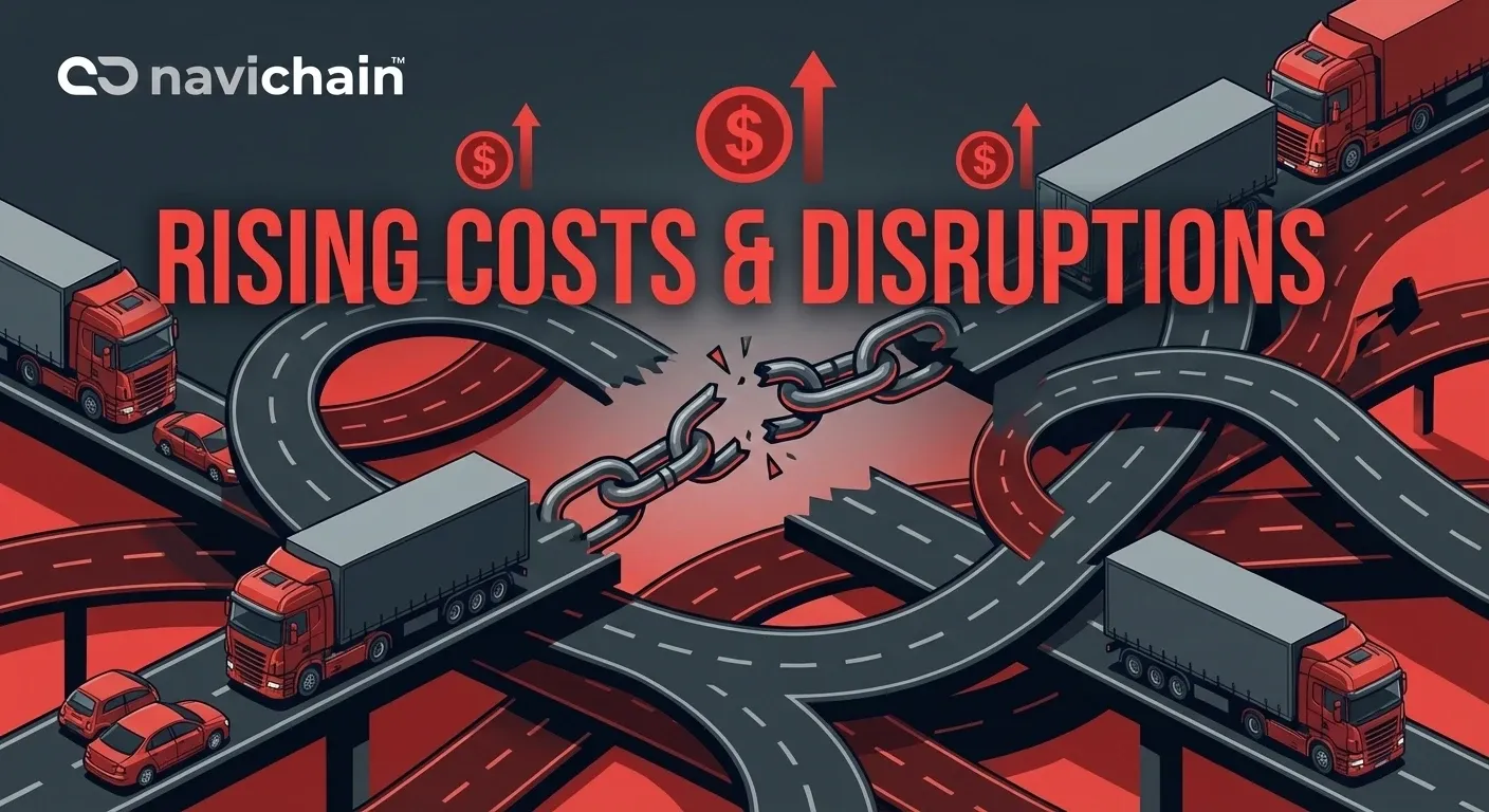 Fragmenterad leverantörskedja: Illustrerar utmaningar utan ett internt kontrolltorn för Varuägare (Beneficial Cargo Owner):er.