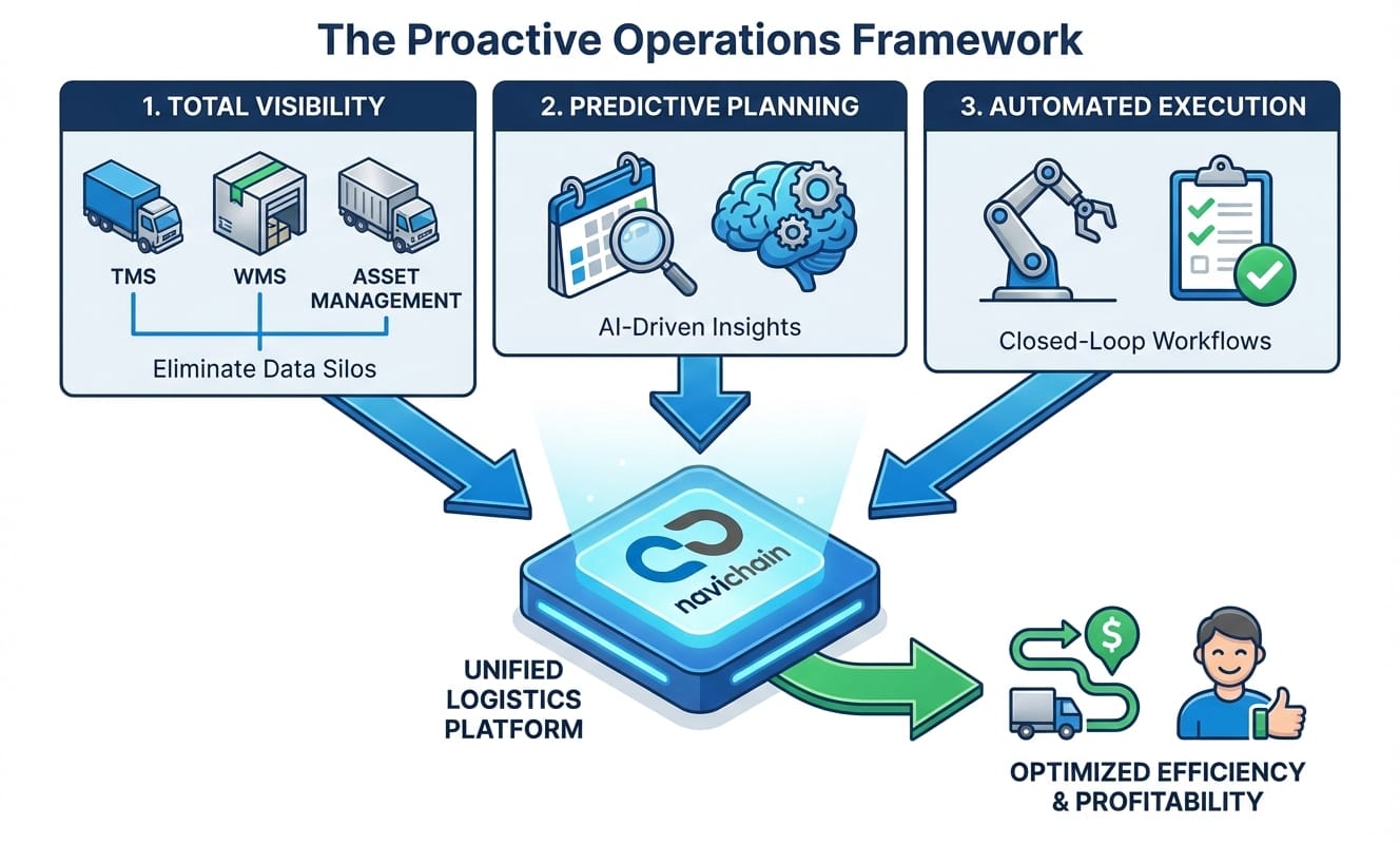 Unified logistics platform improving fleet maintenance, scheduling and efficiency for hauliers.