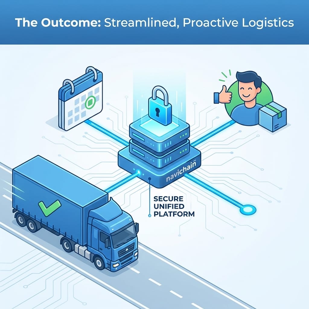 Stapeldiagram som visar ökade kostnader och störningar som uppstår från fragmenterade system inom logistik.