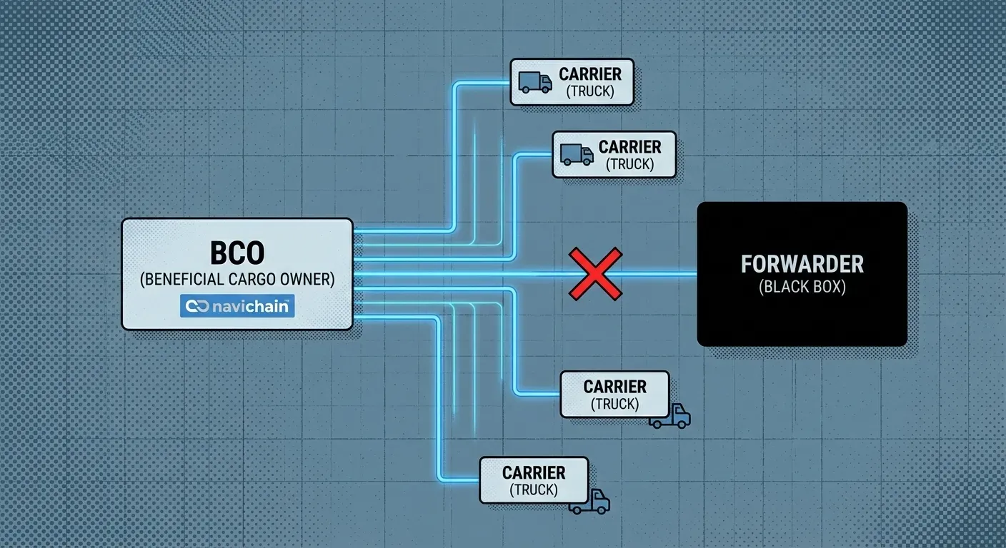 Illustration visar ett integrerat system för effektivare och motståndskraftigare leveranskedja.