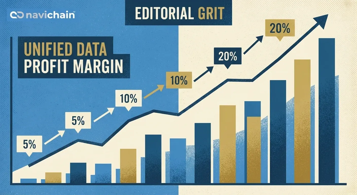 Chart displaying the financial losses incurred by logistics companies due to data fragmentation.