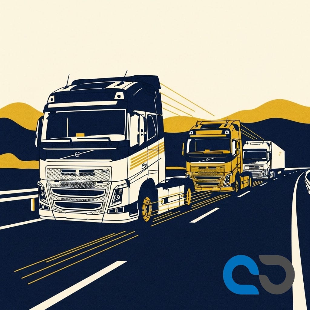 En chaufför använder en integrerad mobilapp för att hantera rutter och dokumentation, vilket minskar stress och ökar effektiviteten i transportbranschen.